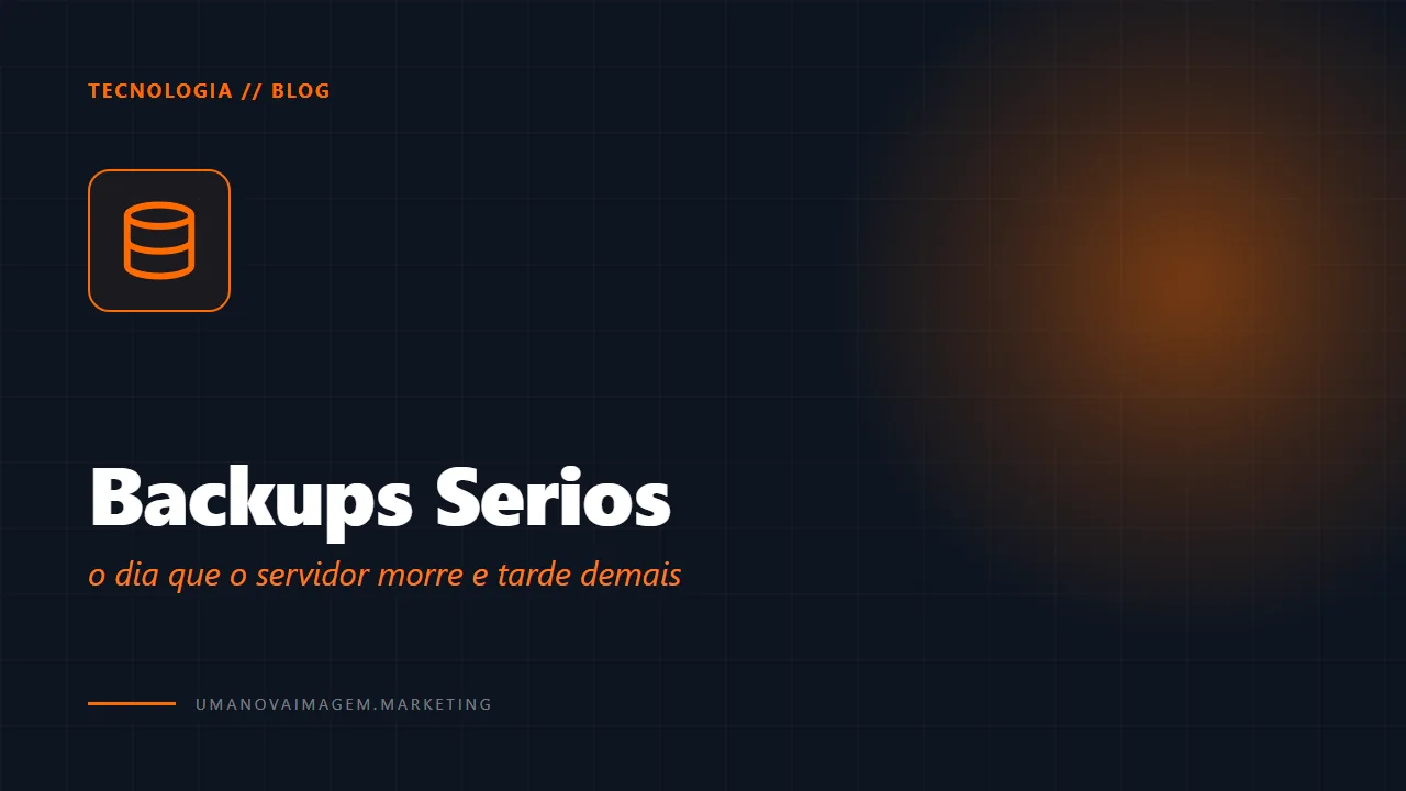Backups de site e sistema — Uma Nova Imagem
