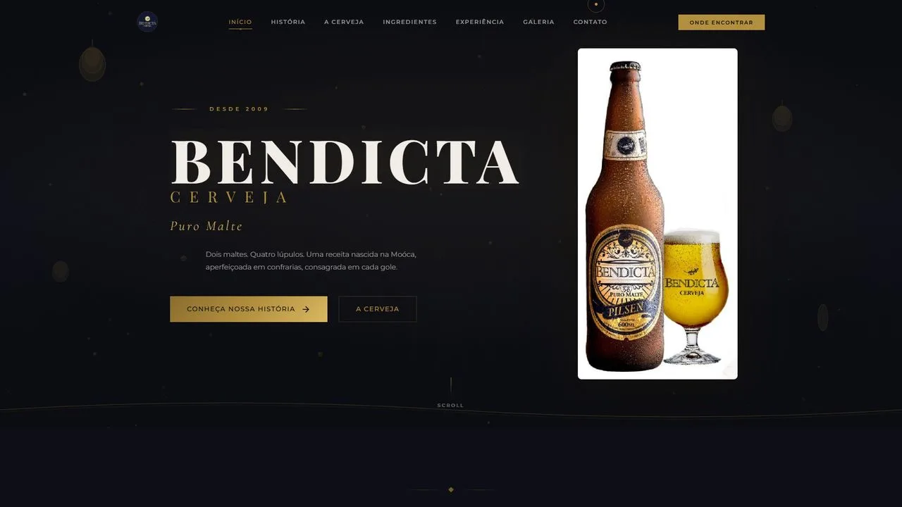 Projeto Bendicta Cerveja — Site
