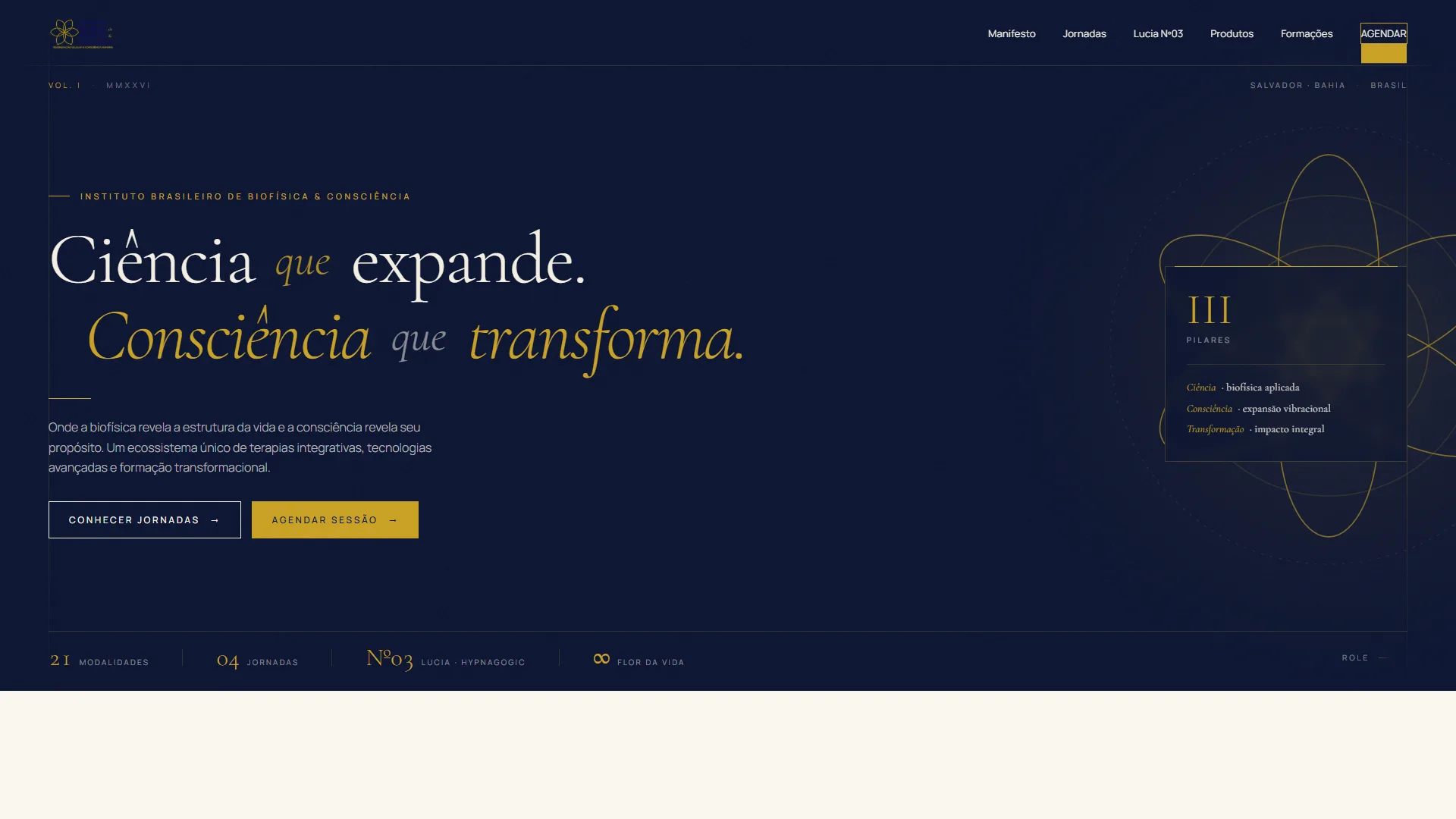 Projeto Eu Sou Consciência — Site Institucional IBBC