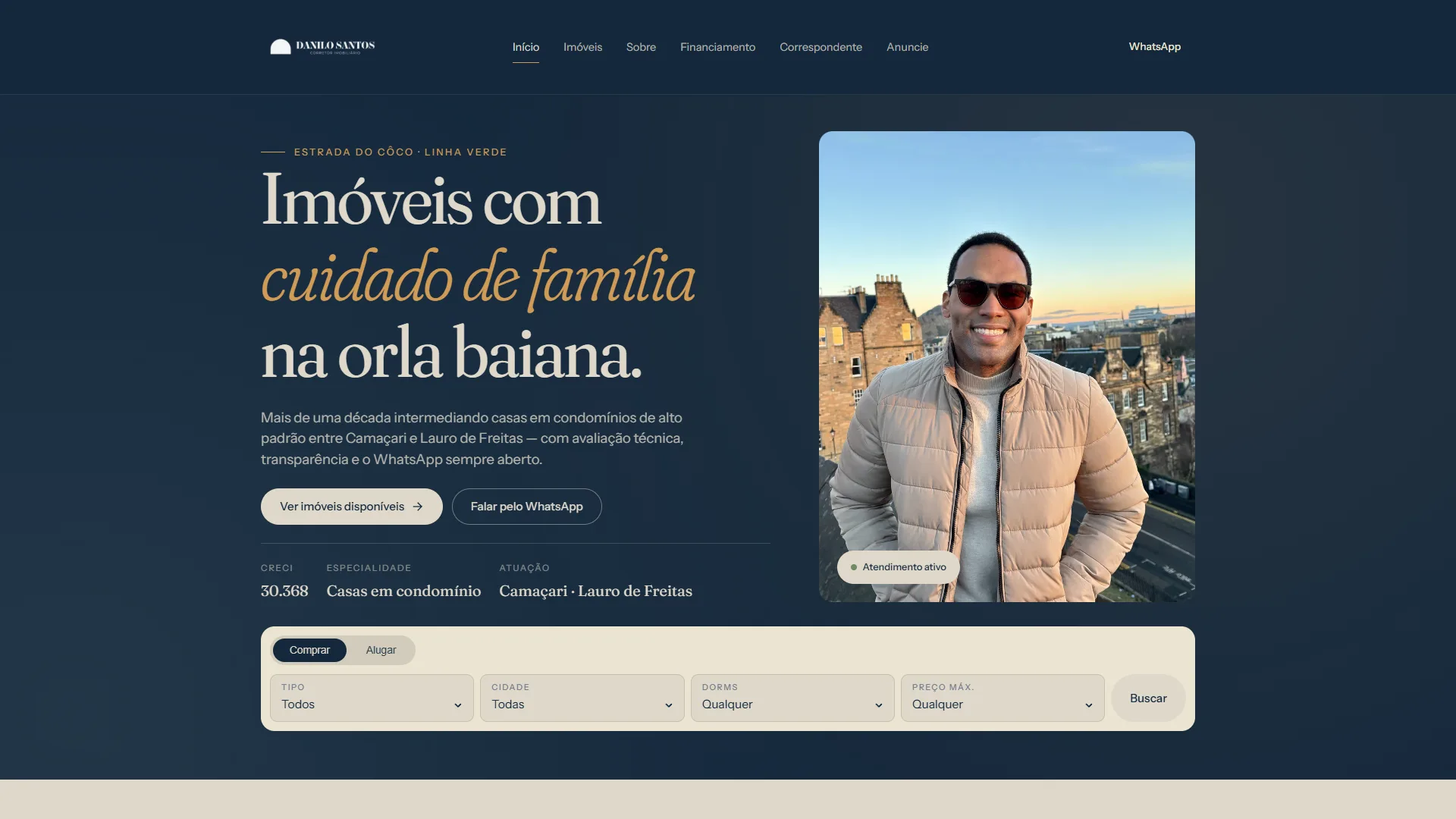 Projeto O Corretor da Sua Família — Site Institucional + Sistema de Corretagem